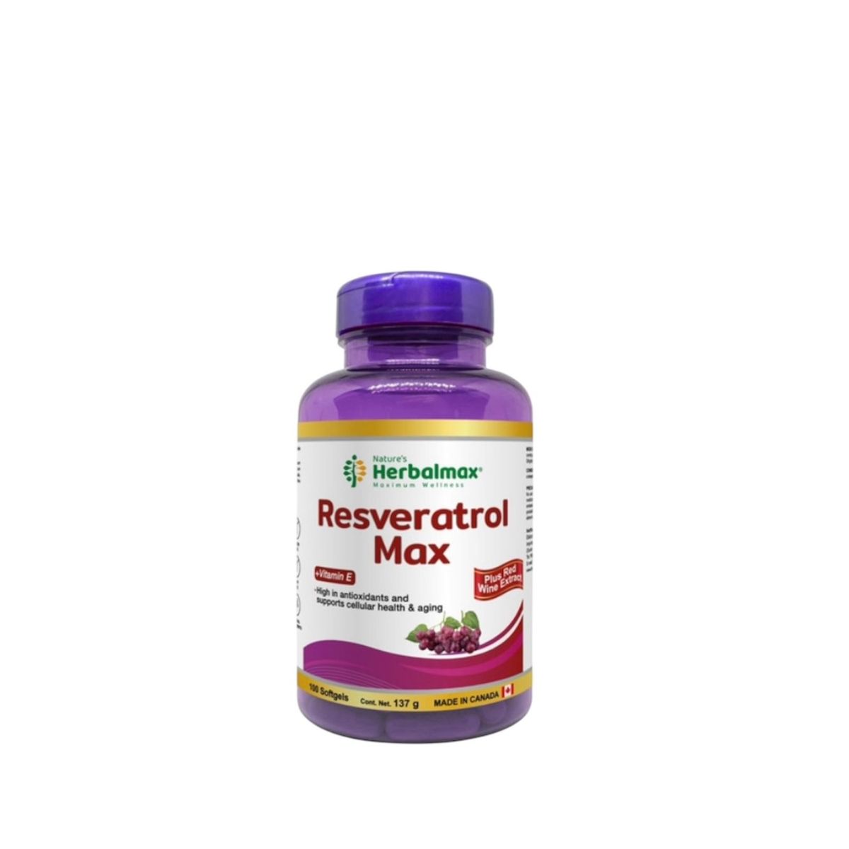GENERICO - Resveratrol Max de Herbalmax 100 capsulas