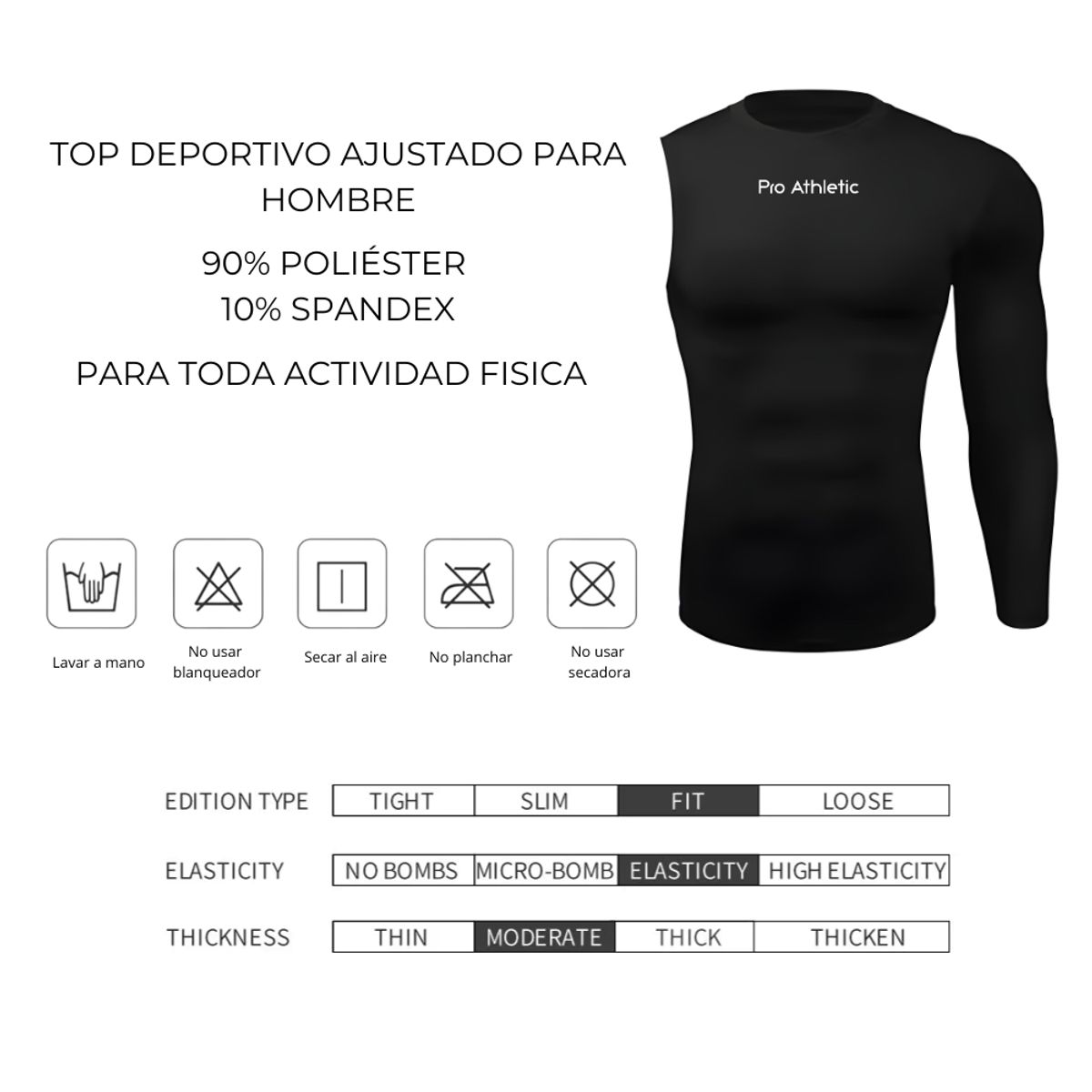 PRO ATHLETIC - TOP DEPORTIVO ONE ARM IZQUIERDO - UNISEX - NEGRO
