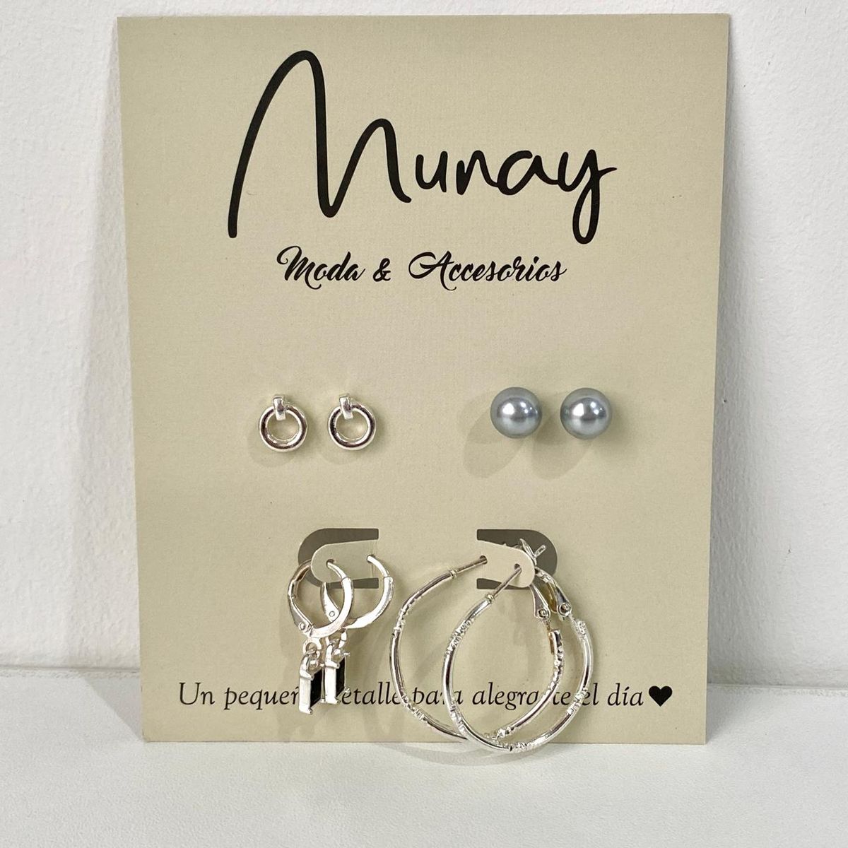 GENERICO - Set de aretes por 4 unidades Beauty one
