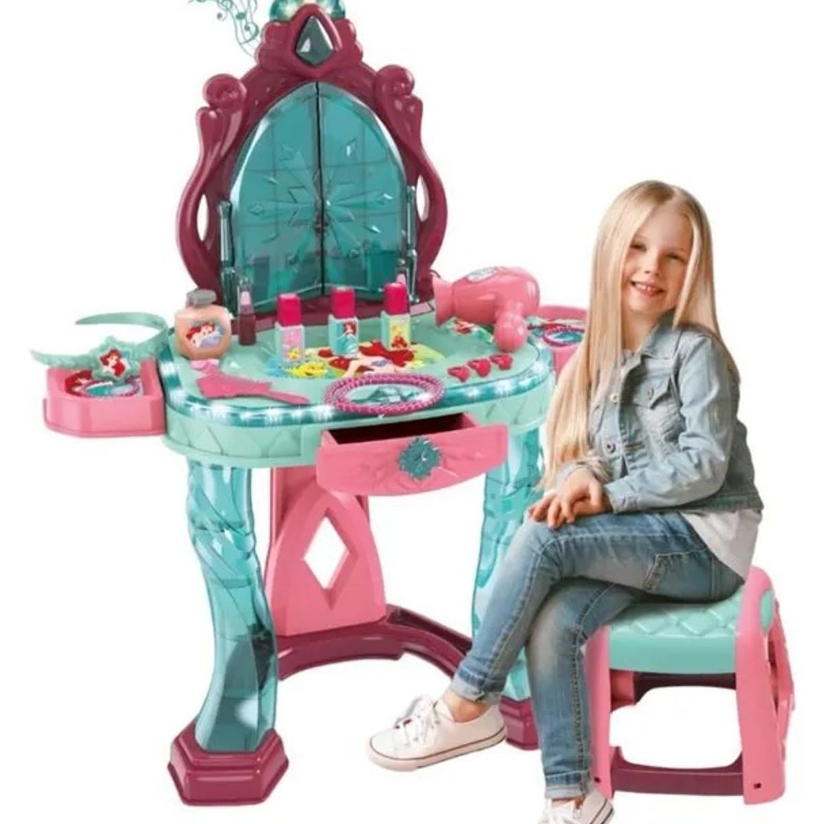 GENERICO - Tocador Infantil De Belleza Con Luces y Sonido