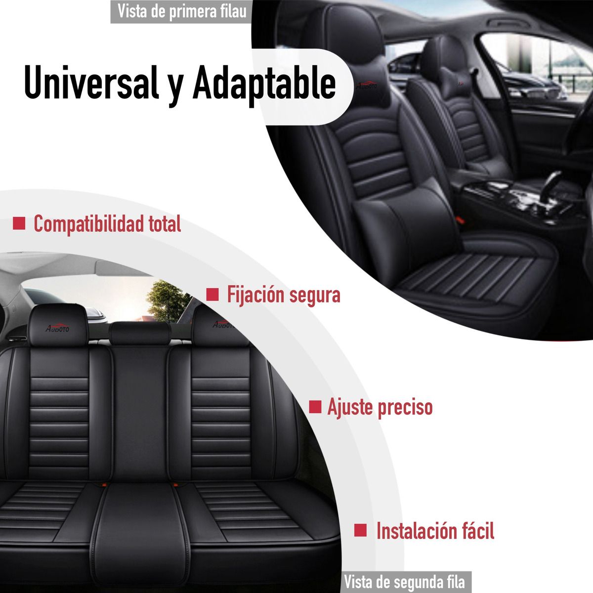 U BUY - Funda Cubre Asiento Ecocuero Galanta Set 5 Asientos Luxury