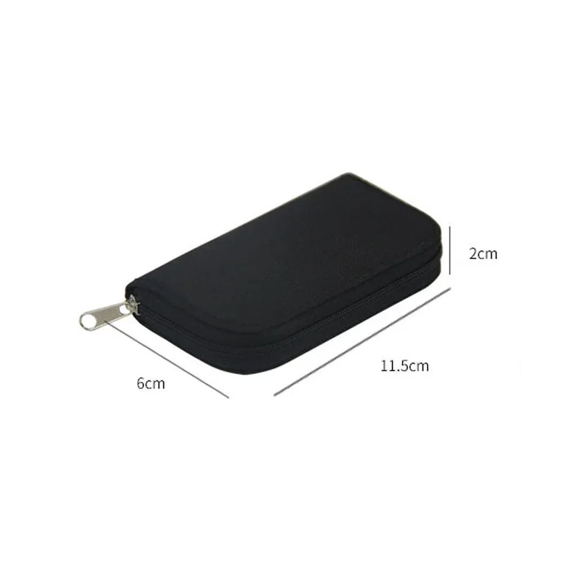 GENERICO - Estuche de NYLON para memoria SD y micro SD - negro