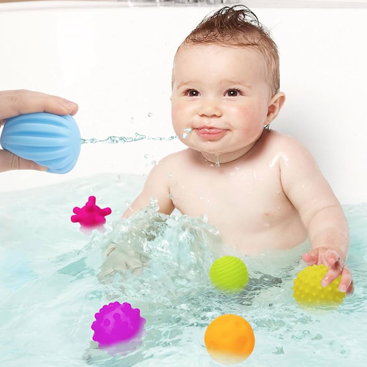 GENERICO - Set 9 Pelotitas Sensoriales Texturizadas Para Bebé