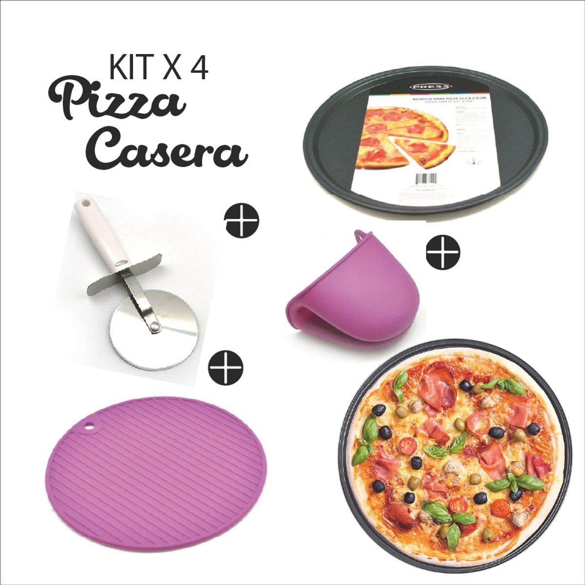 PRESS - SUPER KIT X 4 PIZZA CASERA - PRESS