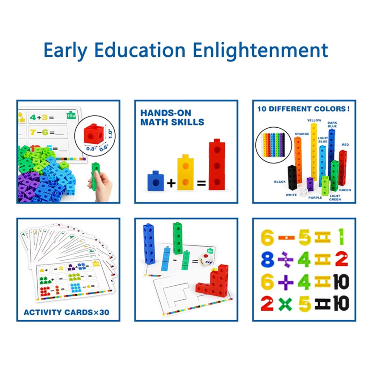 GENERICO - Set de Cubos de Construccion Matematicos y Didacticos
