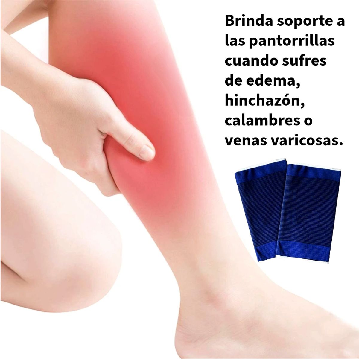 TODO FIT - Pantorrilleras Elásticas TODO FIT  Modelo Deportivo  Color Azul