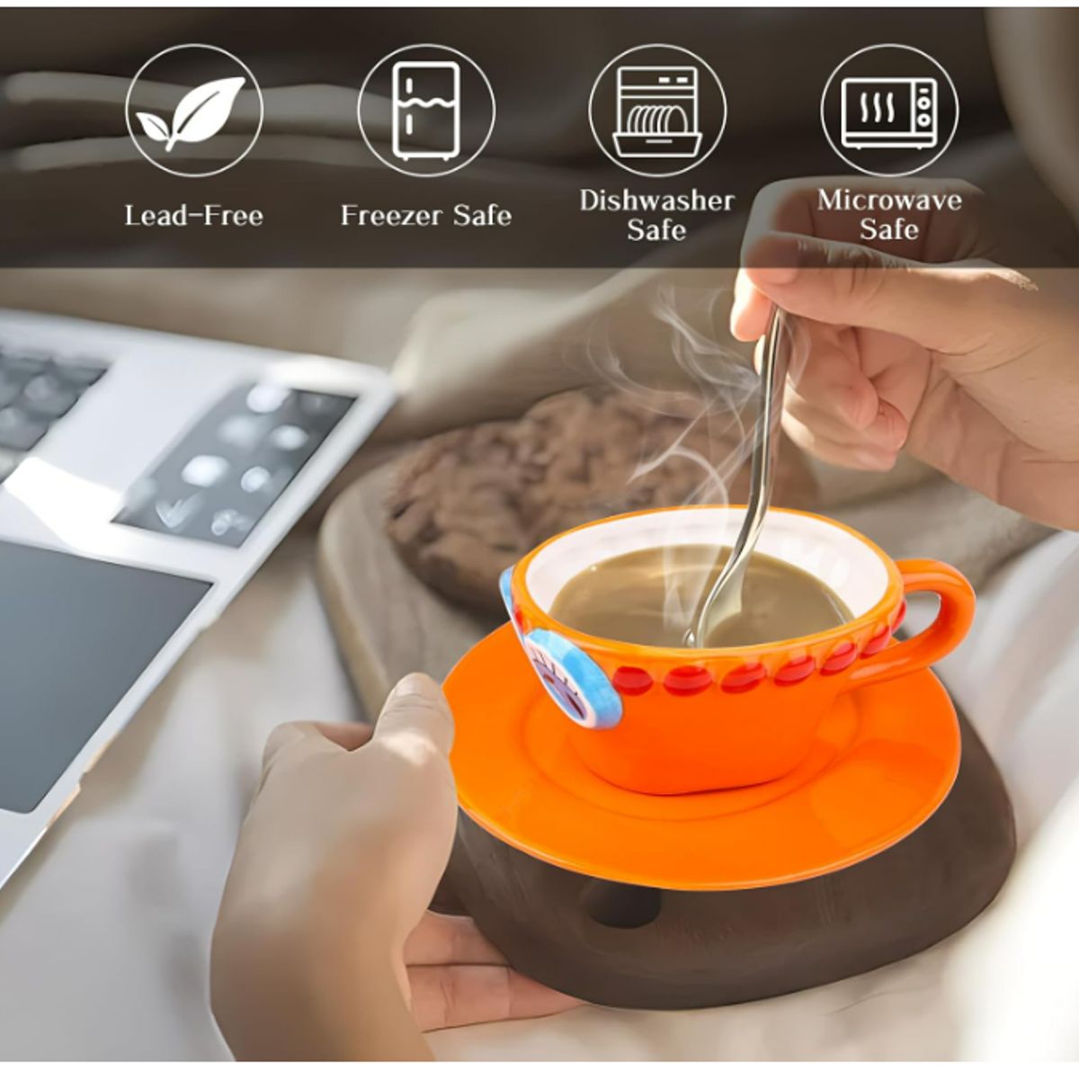 GENERICO - TAZA 3D SOMBRERO ACE CON PLATO - ONE PIECE