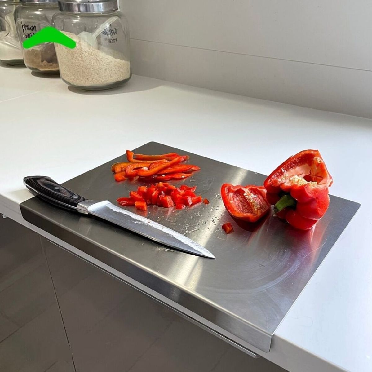 GENERICO - Tabla de picar en Acero inoxidable 60x40cm