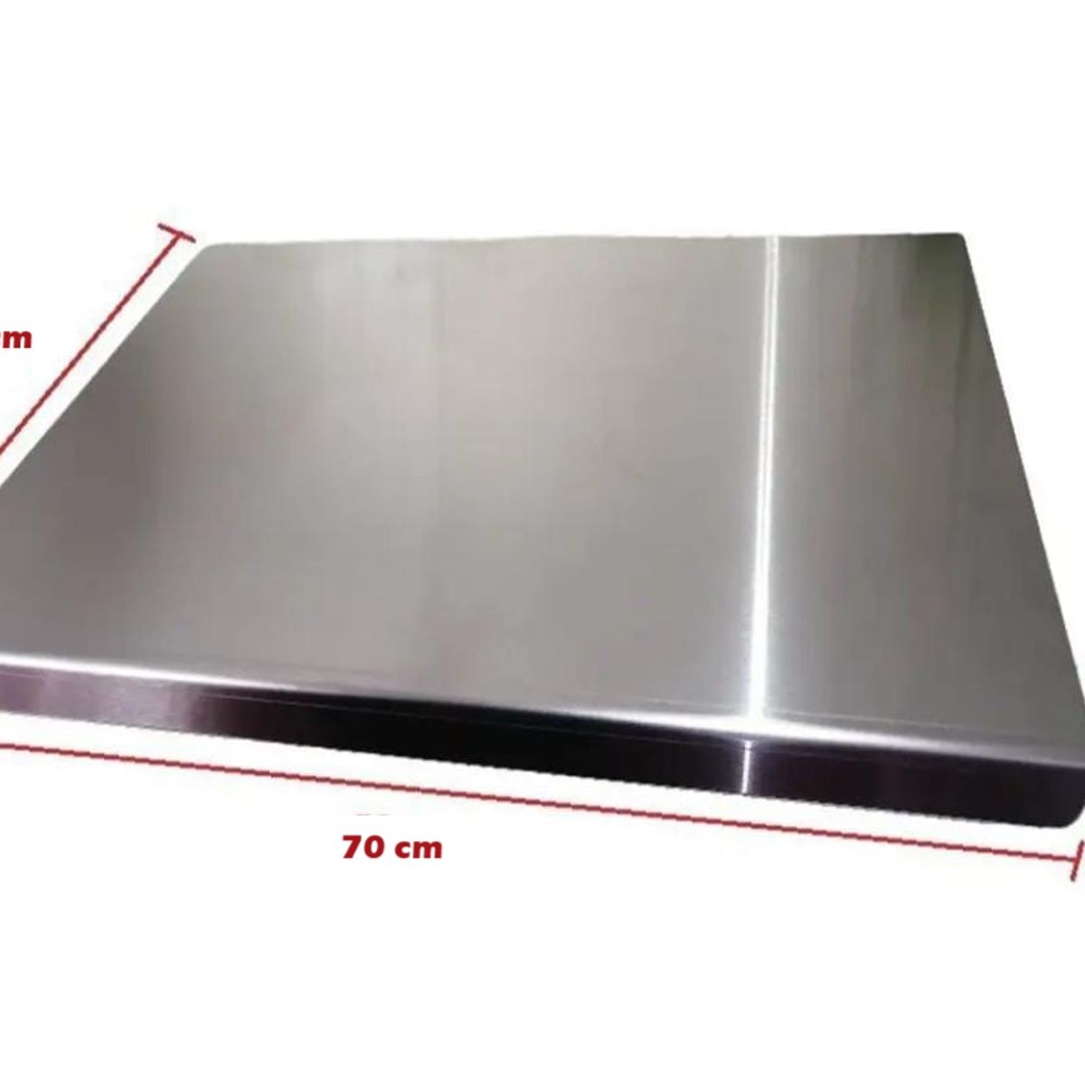 GENERICO - Tabla de picar en Acero inoxidable Grande 70x45cm