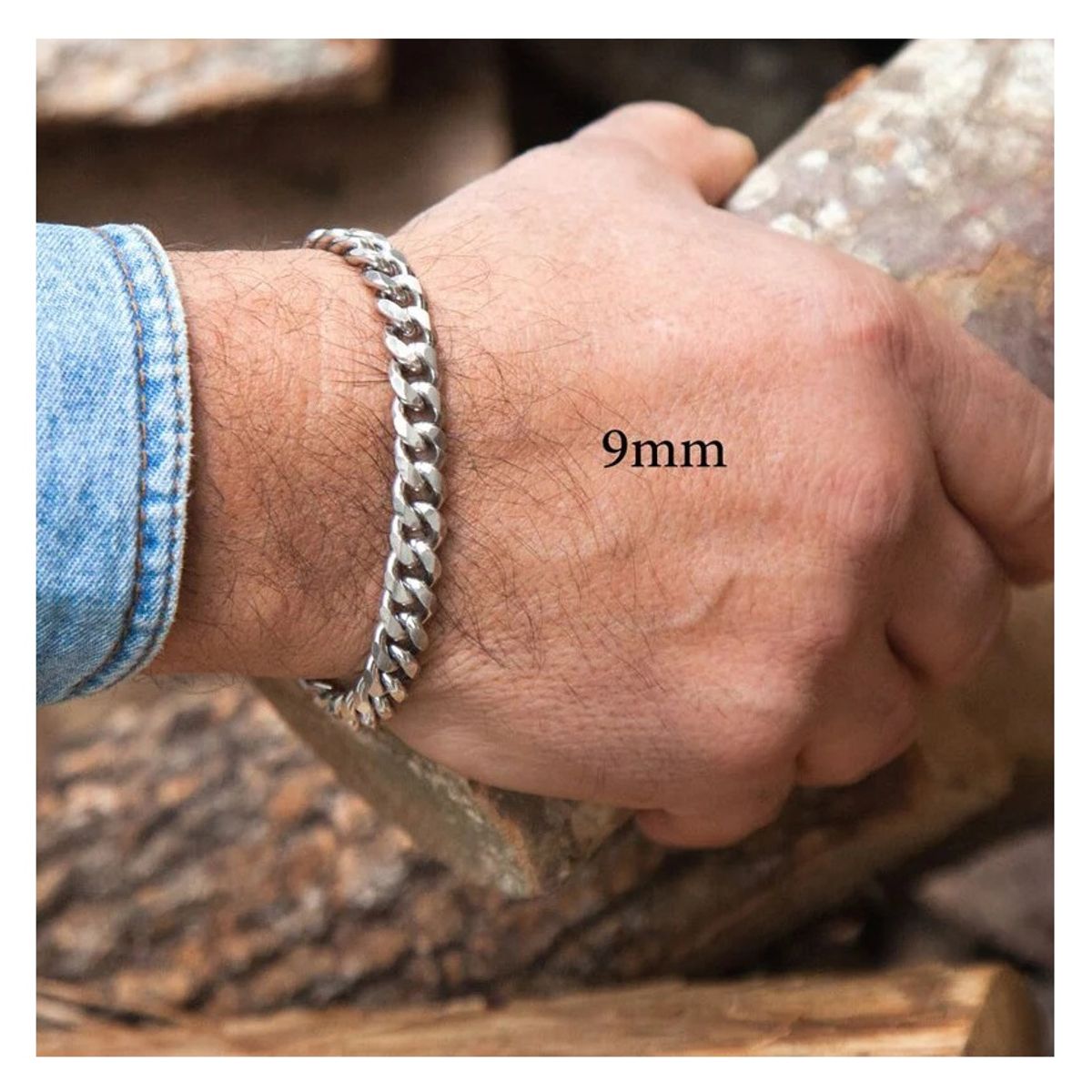 OEM - Pulsera Hombre Eslabon Grueso Acero Inoxidable x LIQUIDACION