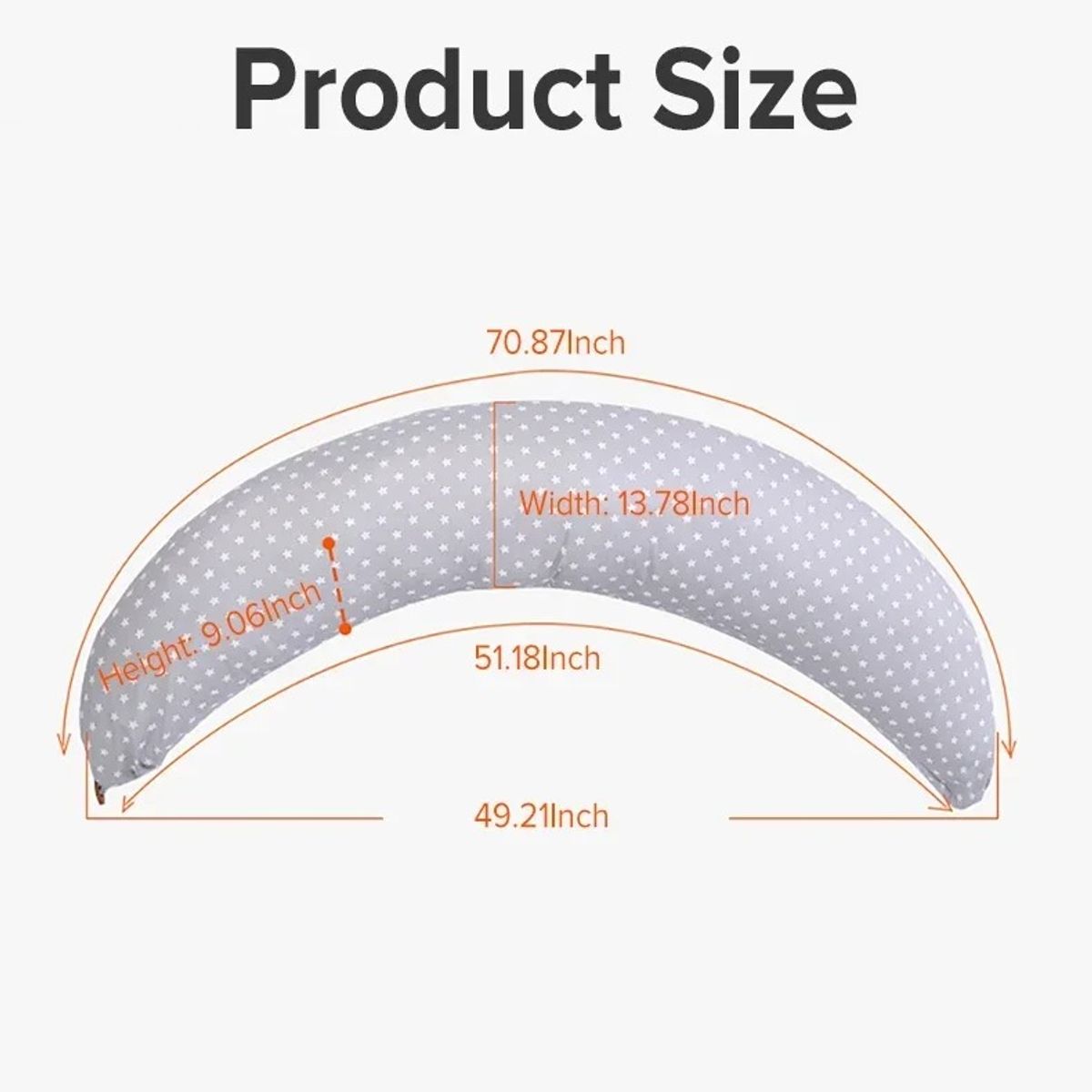 GENERICO - Cojin de embarazo y lactancia en color Plomo