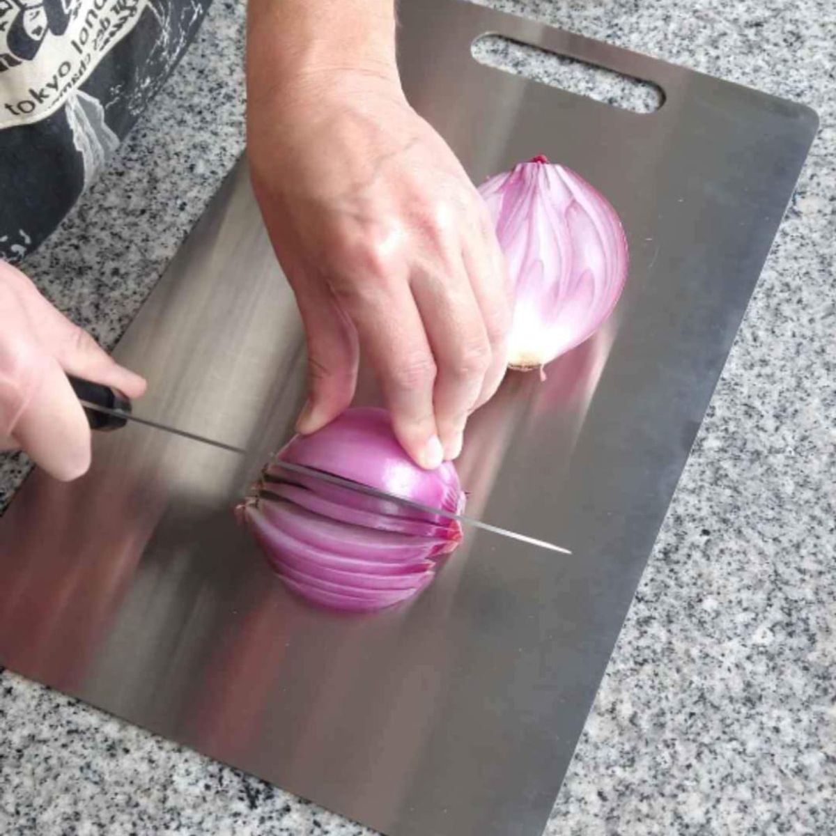 GENERICO - Tabla de picar en Acero inoxidable 30x19 cm-REGALO