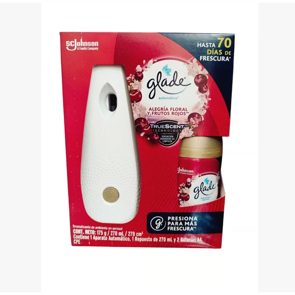 GLADE - Aromatizador Glade Automático Floral Frutos Rojos 270ML