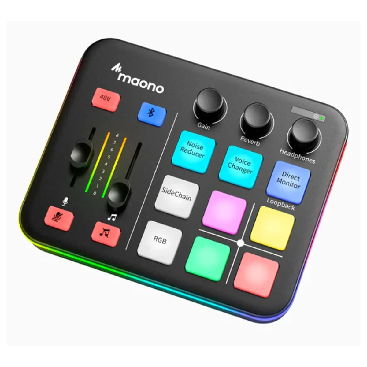 MAONO - Consola de Sonido Mezcladora MAONO Profesional Efectos Stream RGB