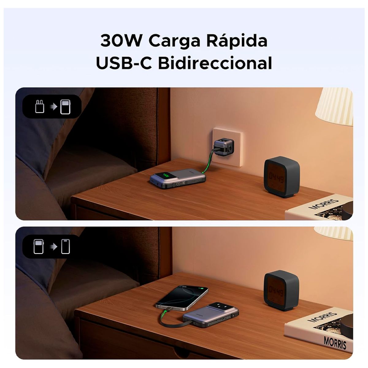 UGREEN - Power Bank Bateria 30w Carga rápida Ugreen 10000mAh