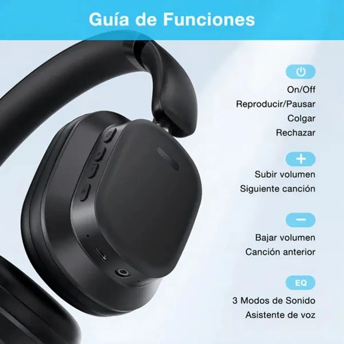 JET - Audífonos Inalámbricos On-ear 1hora Micrófono Para Llamadas