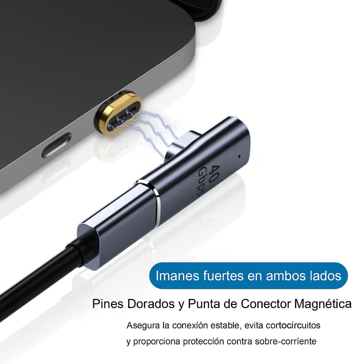 OEM - Adaptador Magnetico Tipo C 40 Gbps Carga PD140W Video 8K@60hz