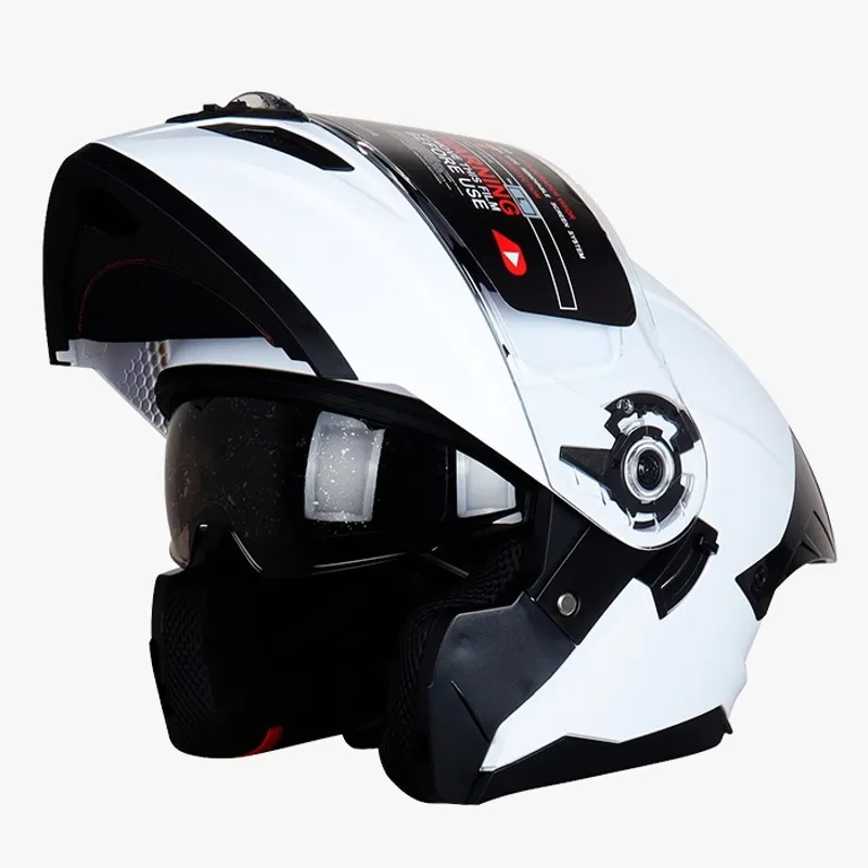 GENERICO - CASCO HOKEN FF-916 ABATIBLE BLANCO MATE CERTIFICADO