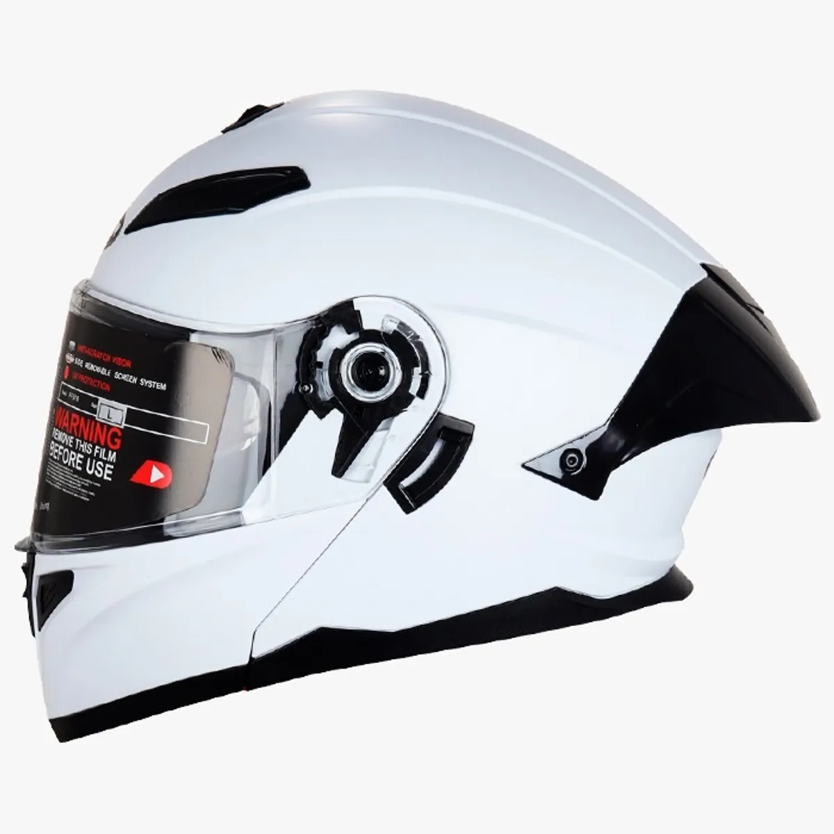 GENERICO - CASCO HOKEN FF-916 ABATIBLE BLANCO MATE CERTIFICADO