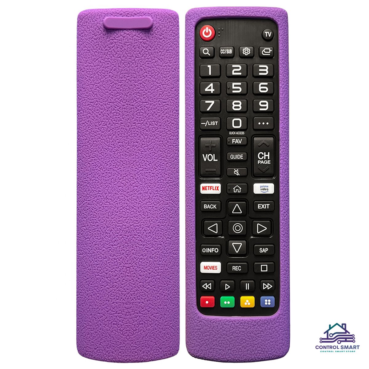 LG - Control LG AKB75675304 para Smart TV + Funda Silicona Morada