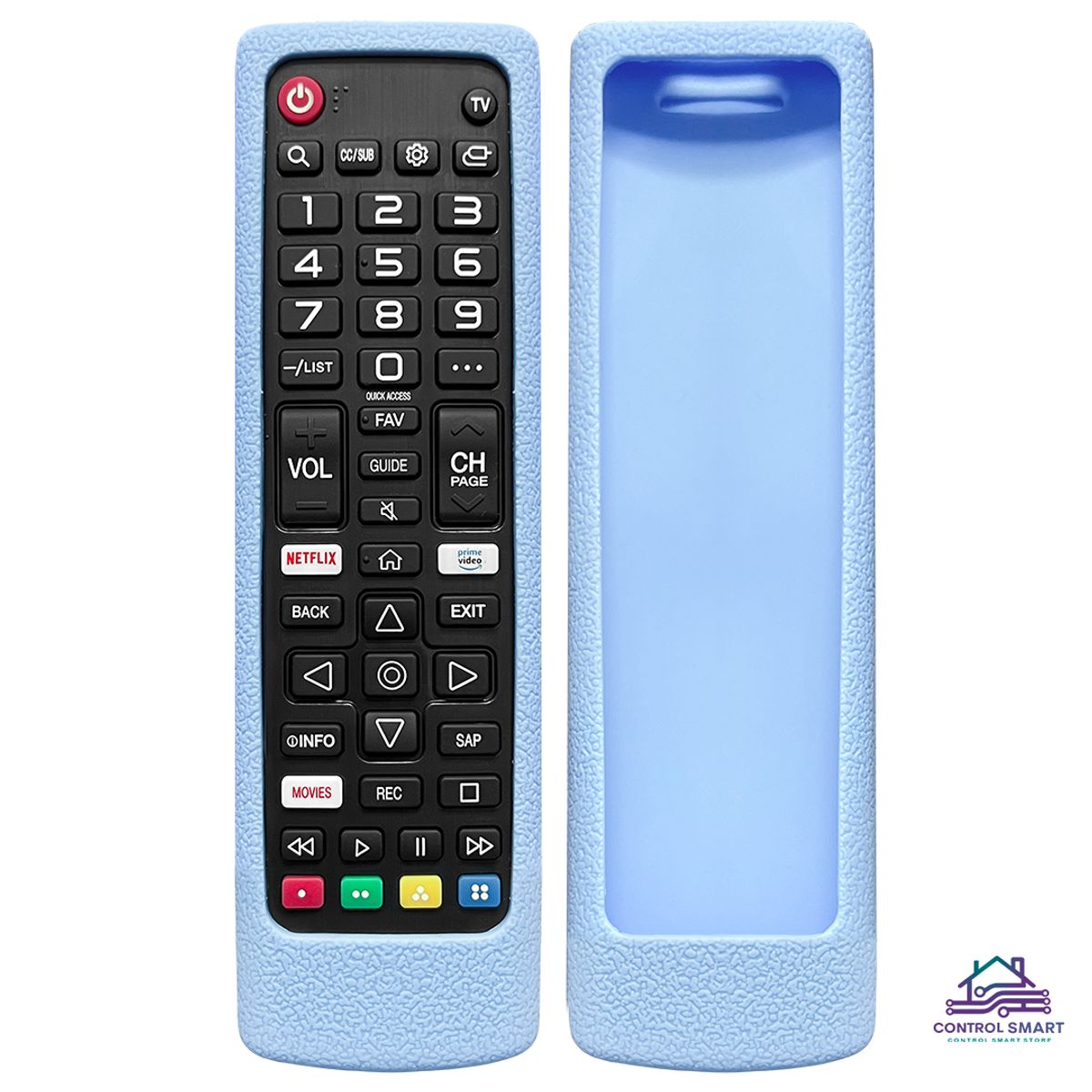 LG - Control LG AKB75675304 para Smart TV + Funda Silicona Celeste
