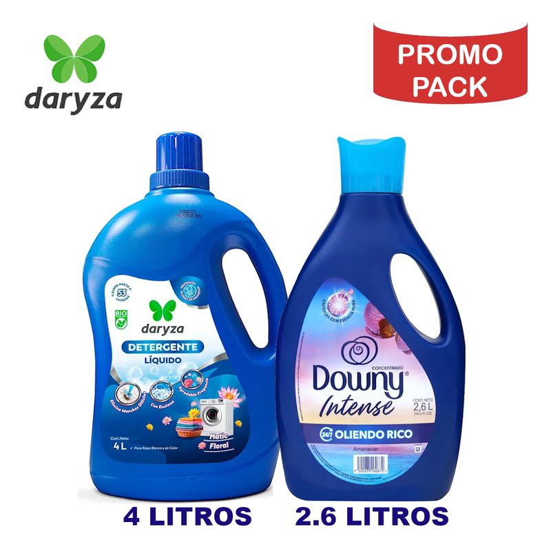 DARYZA - Detergente 4 LT DARYZA + Suavizante 2.6 LT DOWNY. PROMO PACK