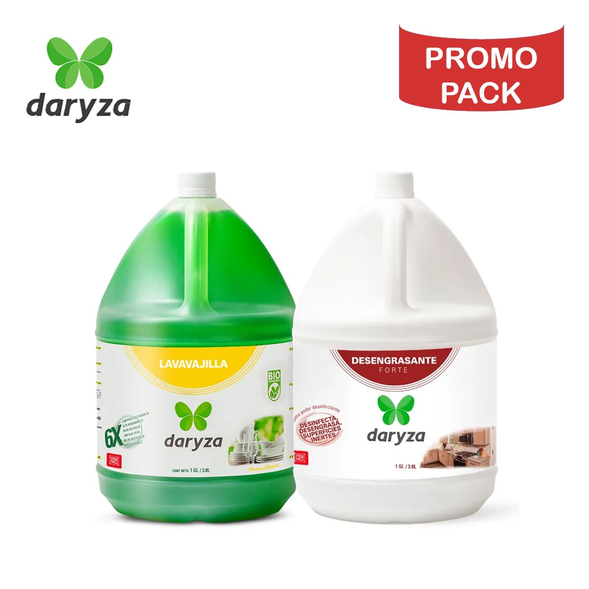 DARYZA - Lavavajilla límón galón+Desengrasante galón DARYZA PROMOPACK