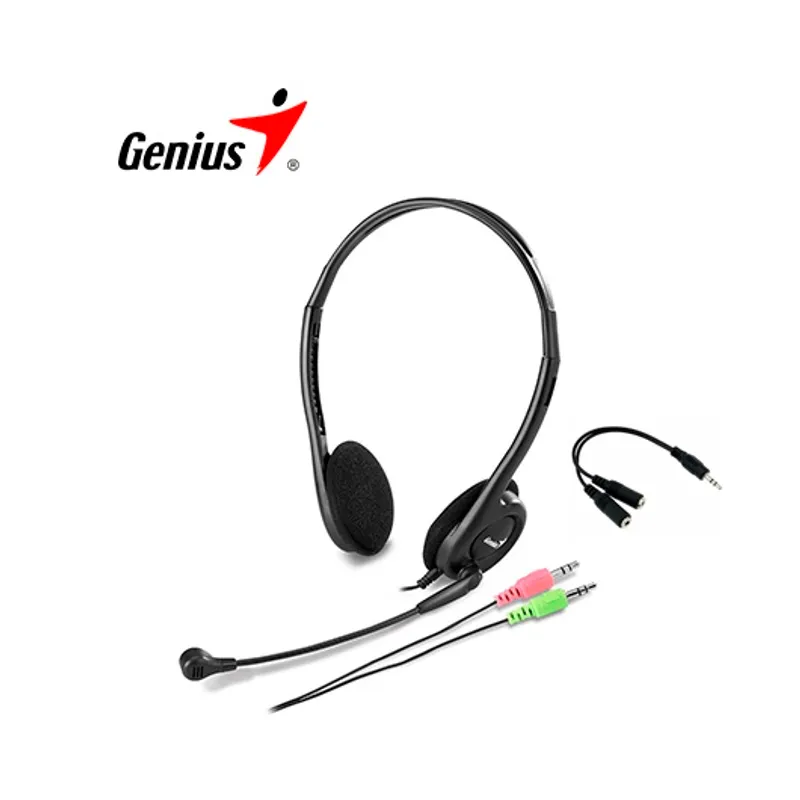 GENIUS - Audífono con micrófono GENIUS HS-200C para PC 35mm Negro