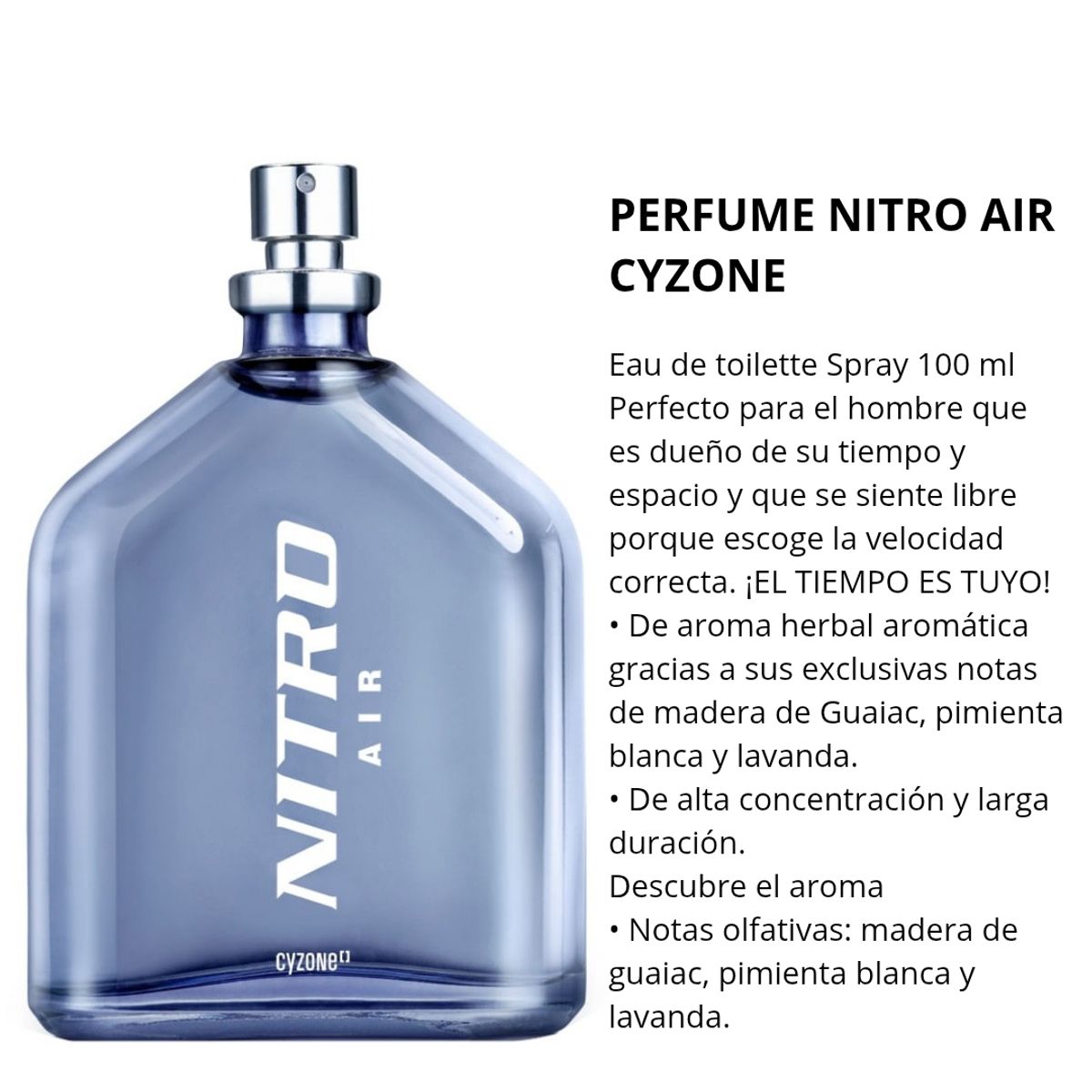 CYZONE - Eau de Toilette NITRO AIR CYZONE herbal maderoso nuevo stock