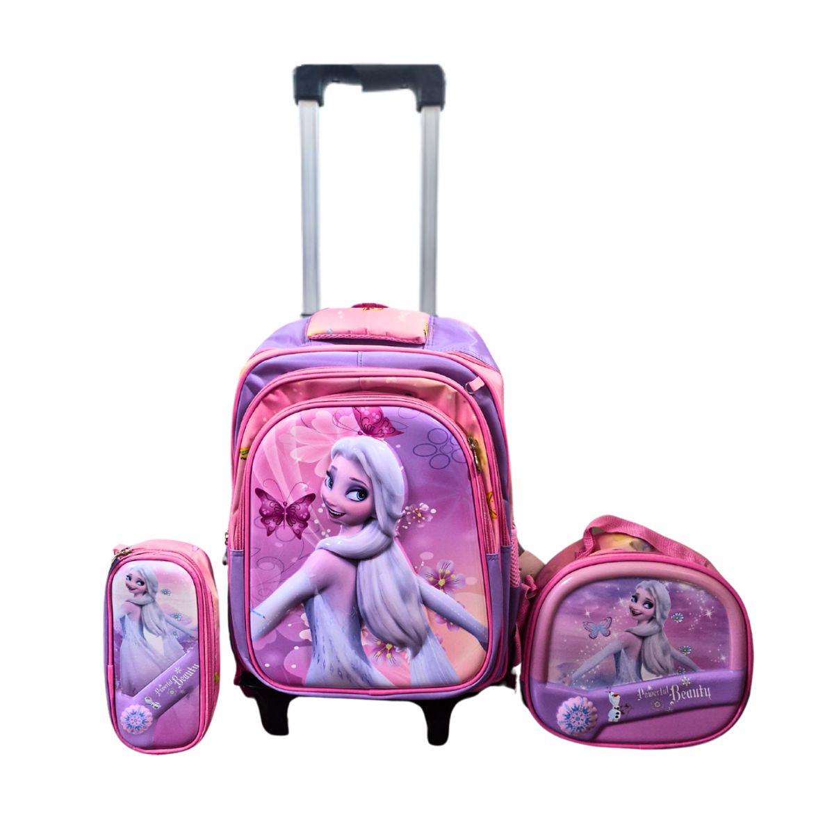 GENERICO - MOCHILA 3 EN 1 ESCOLAR PRINCESA DE HIELO PARA NIÑAS