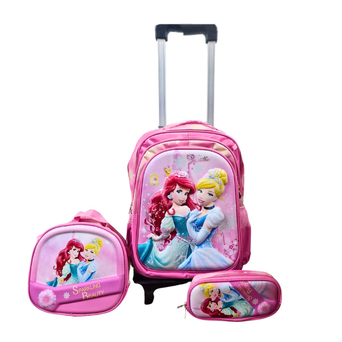 GENERICO - MOCHILA 3 EN 1 ESCOLAR AMIGAS PRINCESAS PARA NIÑAS