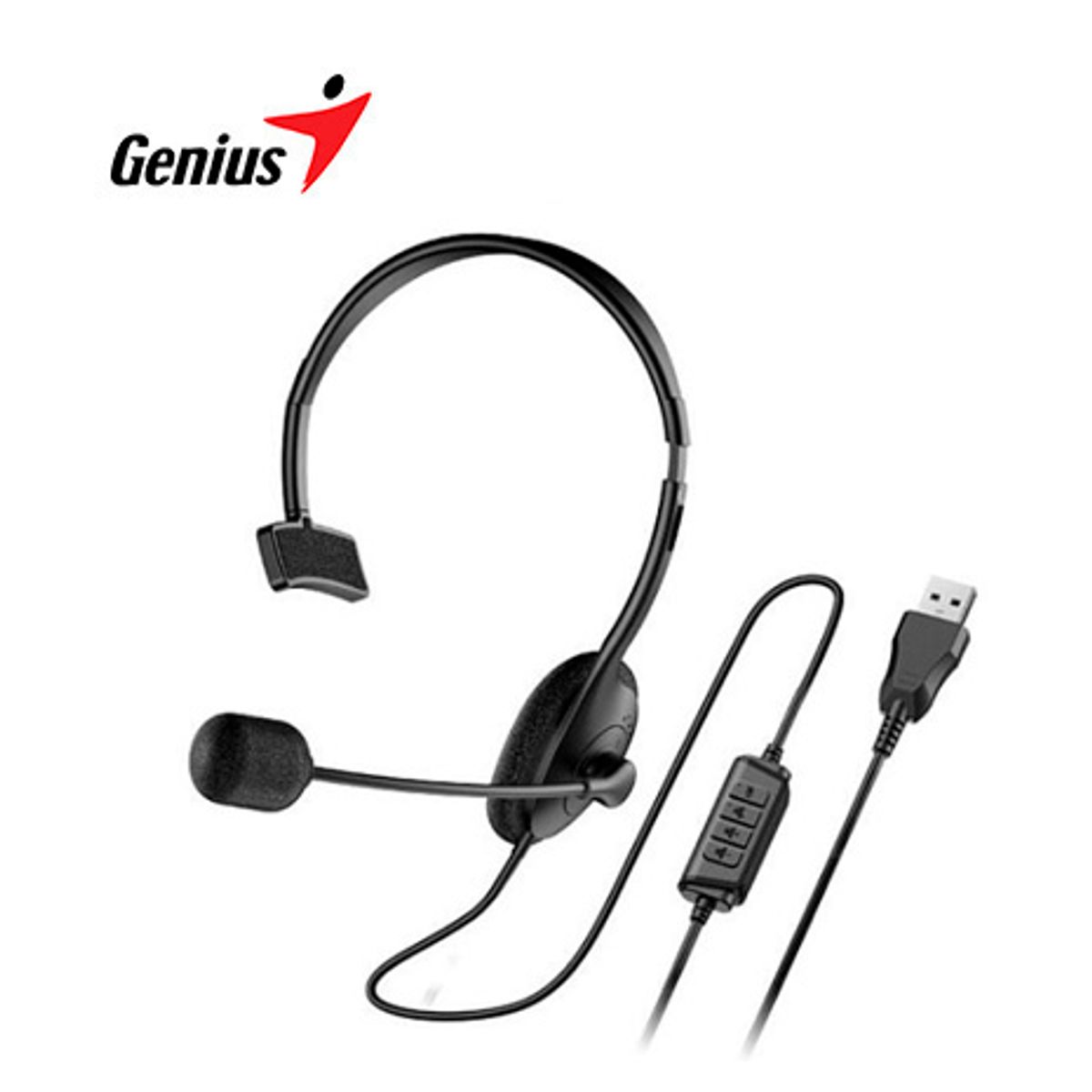 GENIUS - Audífono con micrófono GENIUS HS-100U MONO USB BLACK