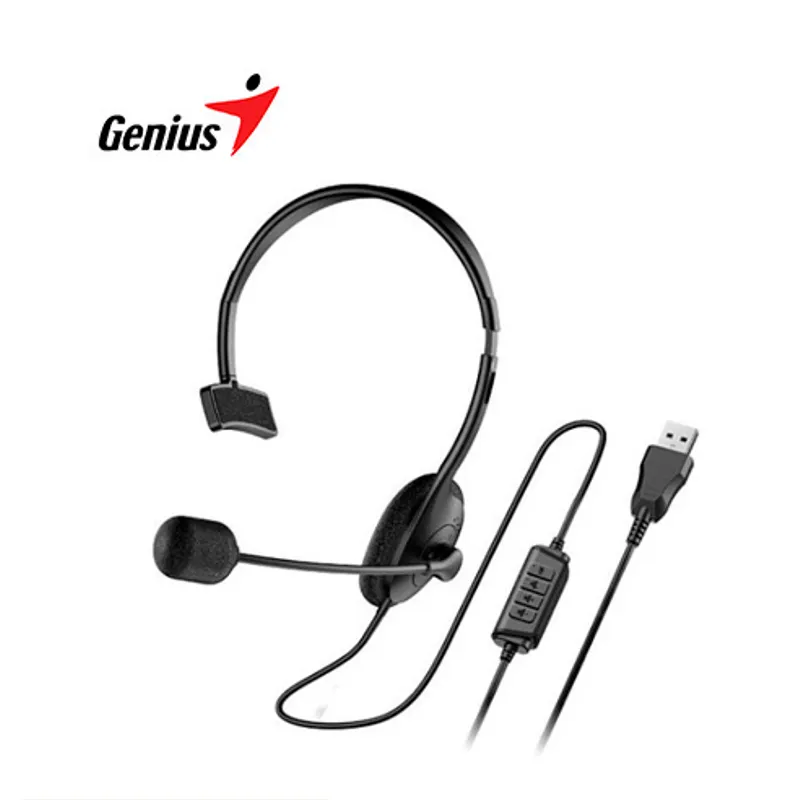 GENIUS - Audífono con micrófono GENIUS HS-100U MONO USB BLACK