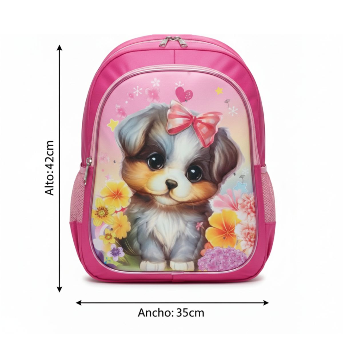 GENERICO - MOCHILA 3 EN 1 MULTIPACK PARA NIÑOS ESCOLAR PERRO / LUCES