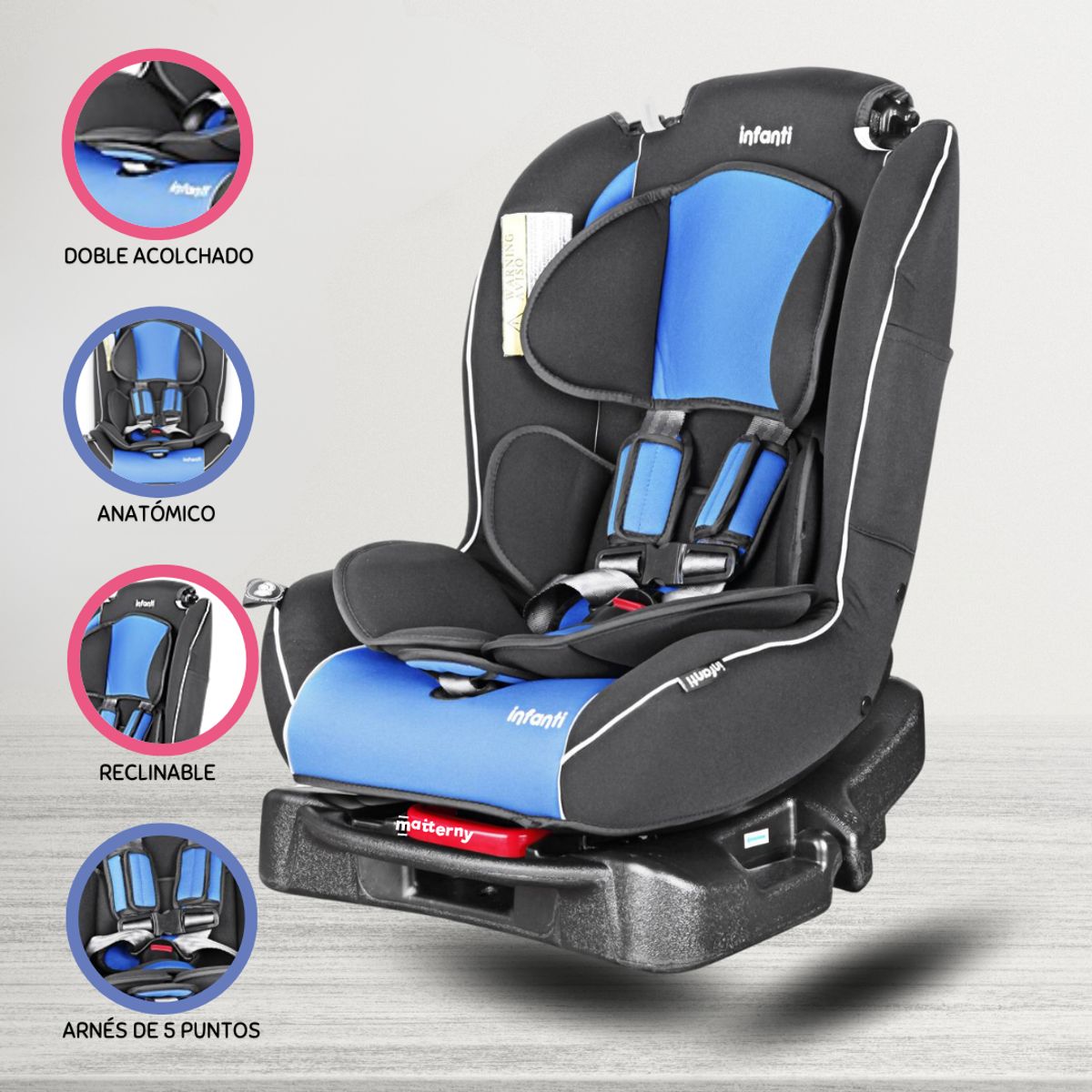 INFANTI - Silla de Auto para Bebé »V2» Blue