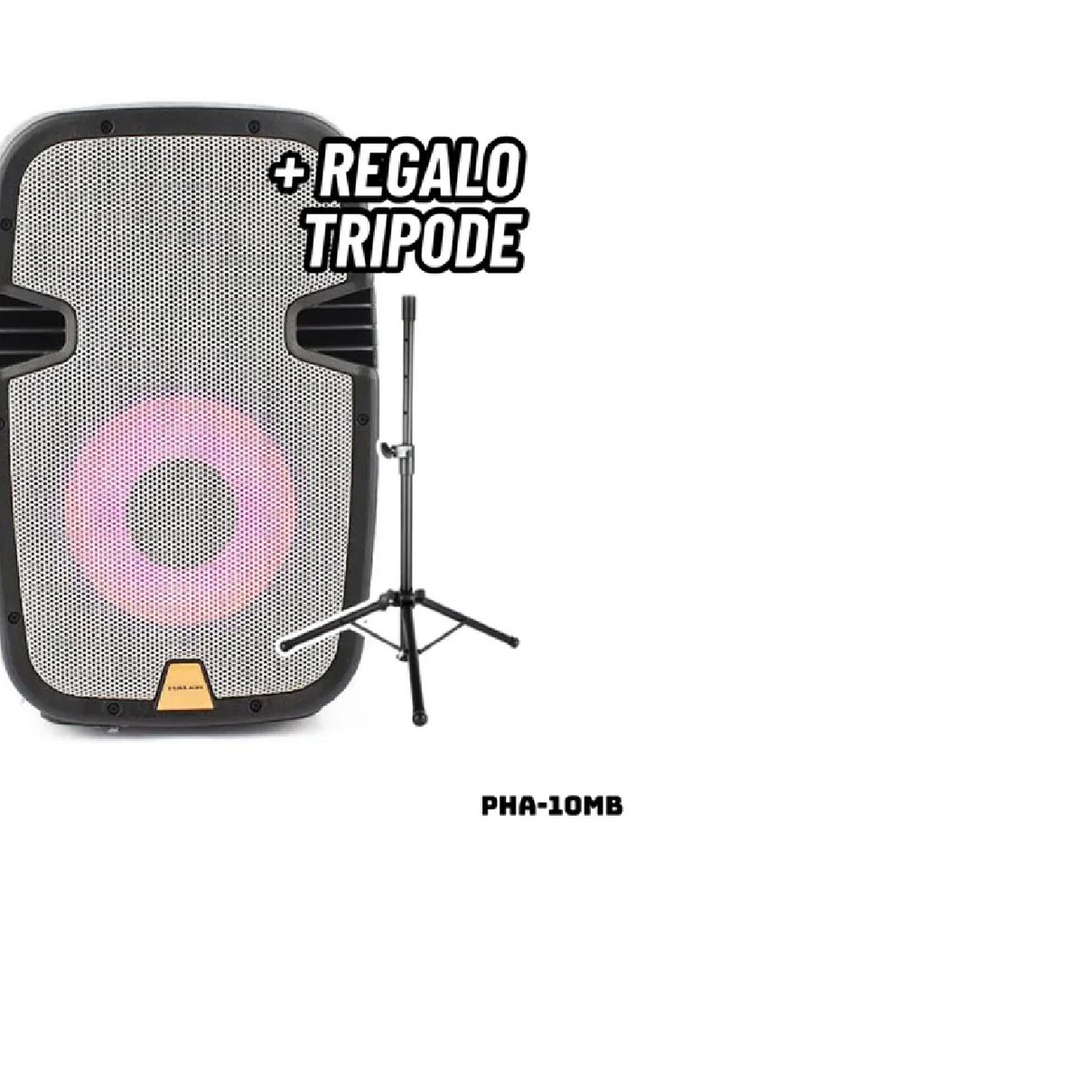 HALION - Parlante Activo 10 Recargable 1000W PHA-10MB Halion + Tripode