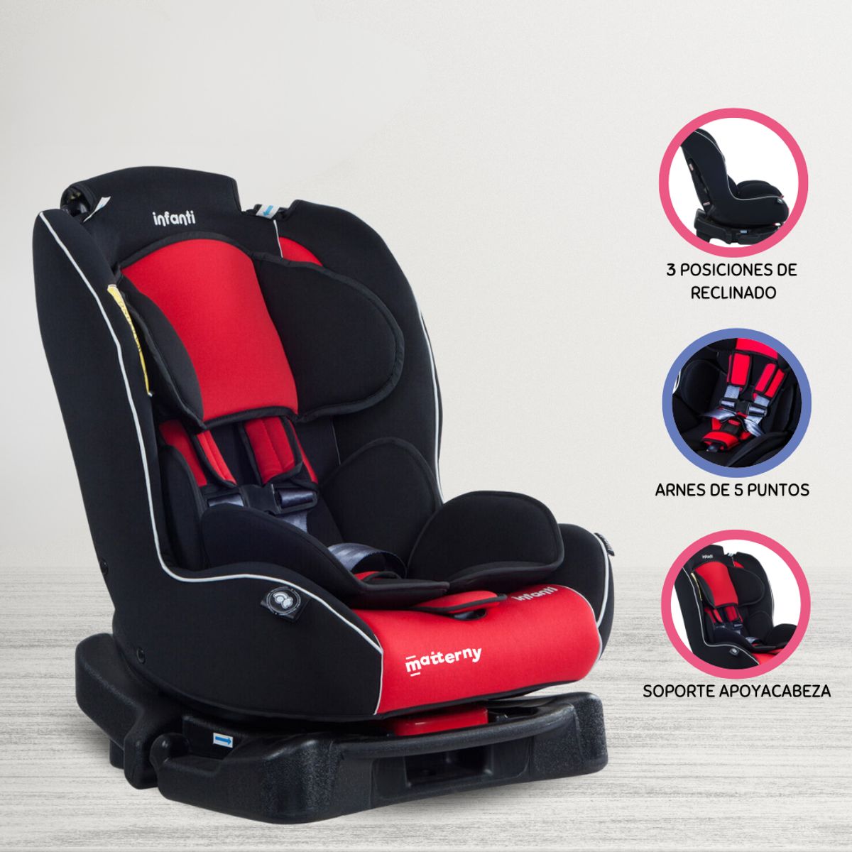INFANTI - Silla Para Auto INFANTI V2 Red