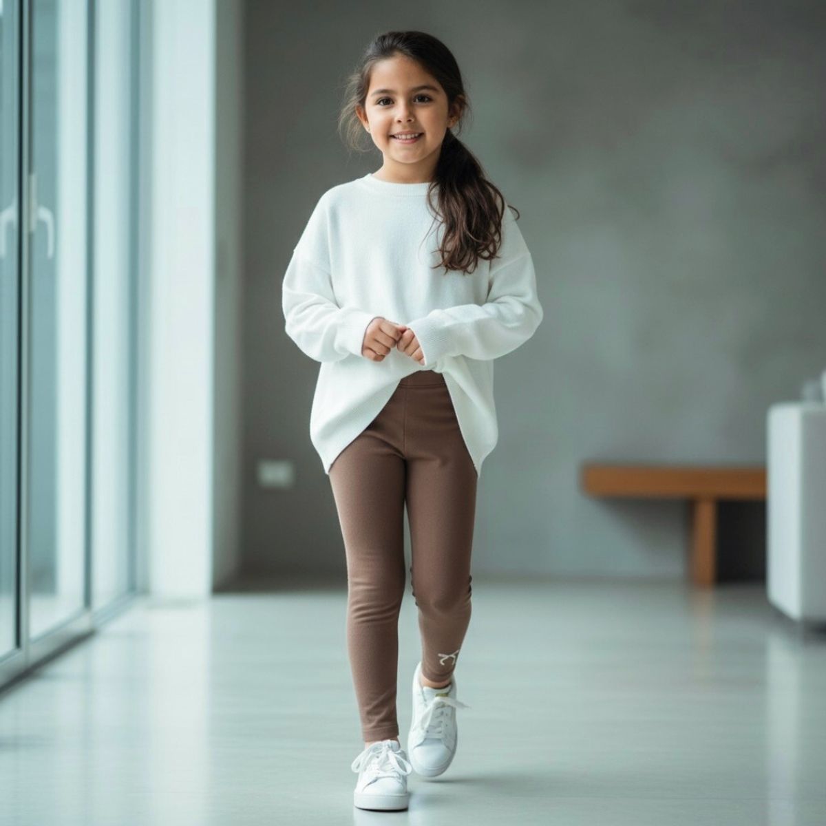 GENERICO - Leggings Afranelada Cocoa Niña Algodón  Angela Kids