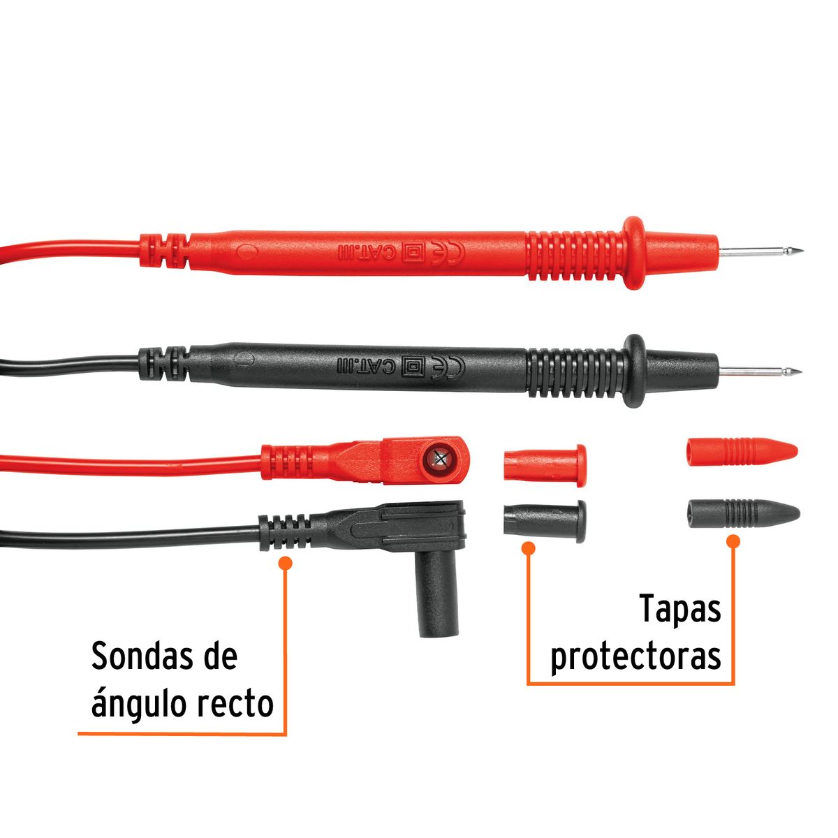 TRUPER - CABLES PARA MULTIMETRO TRUPER COMPATIBLE CON CUALQUIER MARCA 1000V