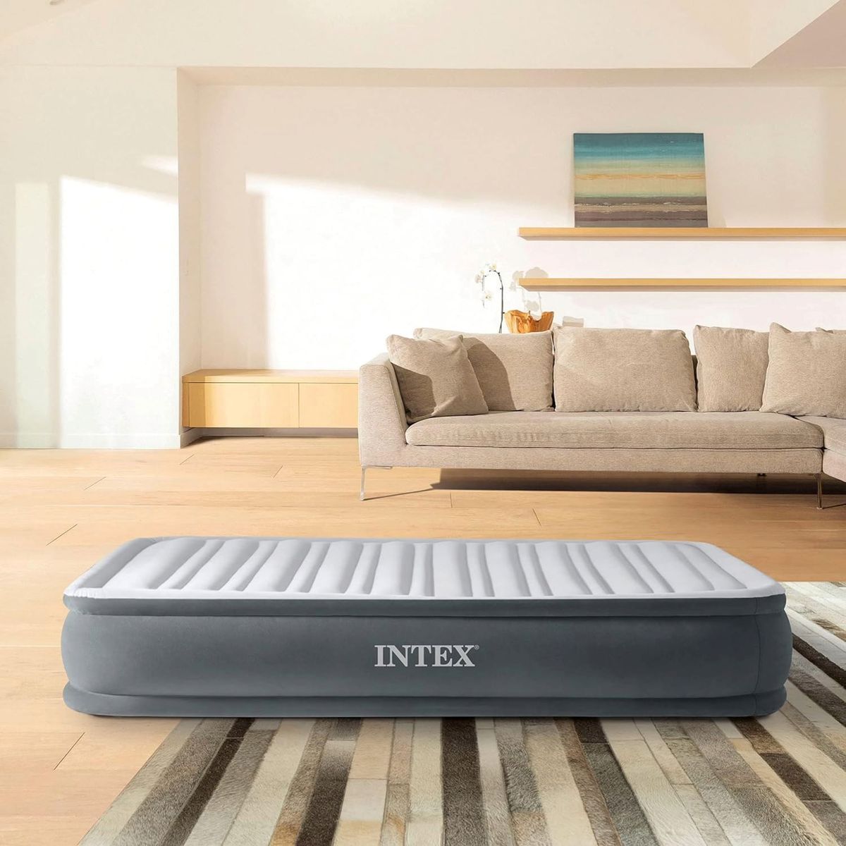 INTEX - Cama Colchón Inflable Eléctrico de 1 plaza Intex - Alto 33cm