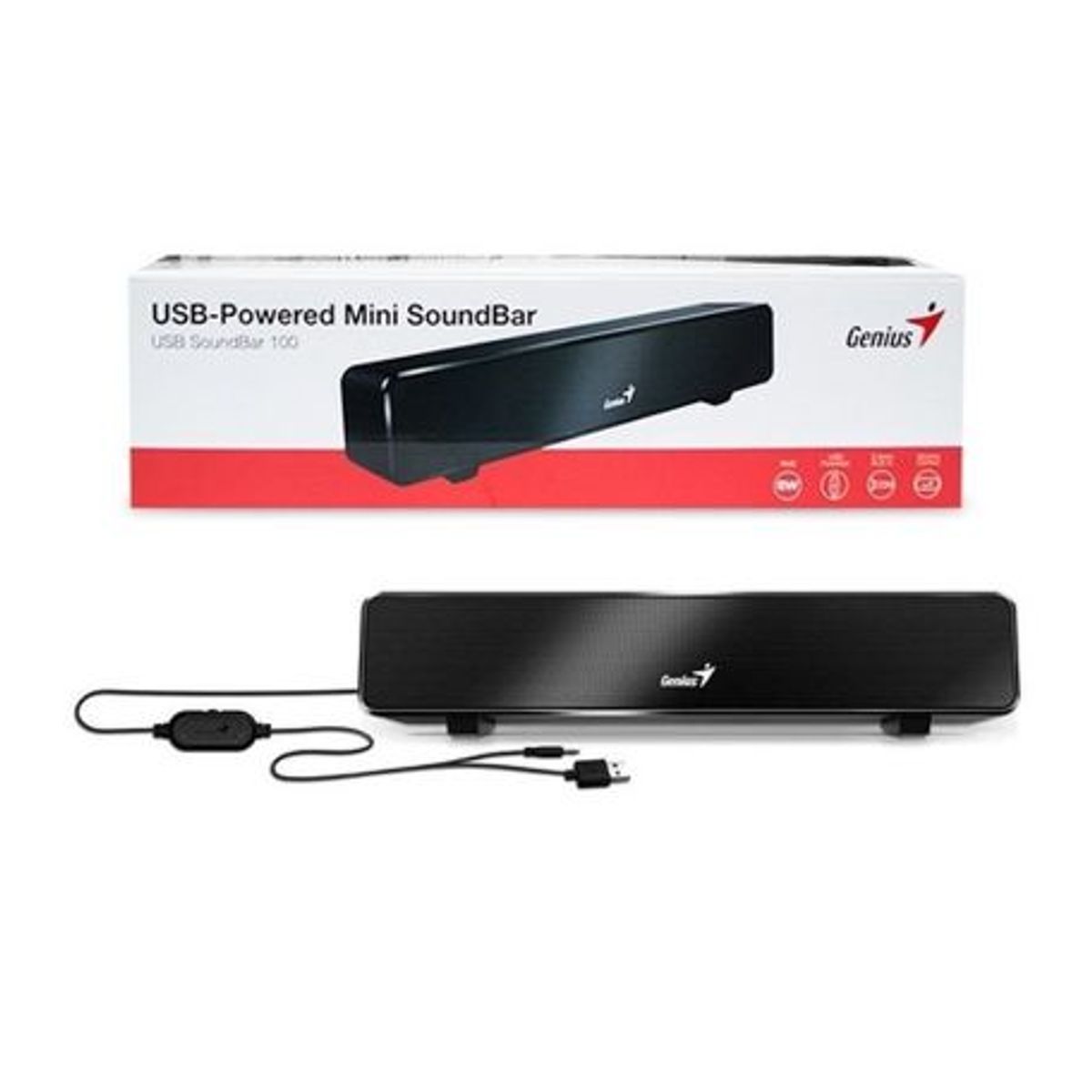 GENIUS - Parlante SOUNDBAR 100 MINI POWER BLACK GENIUS