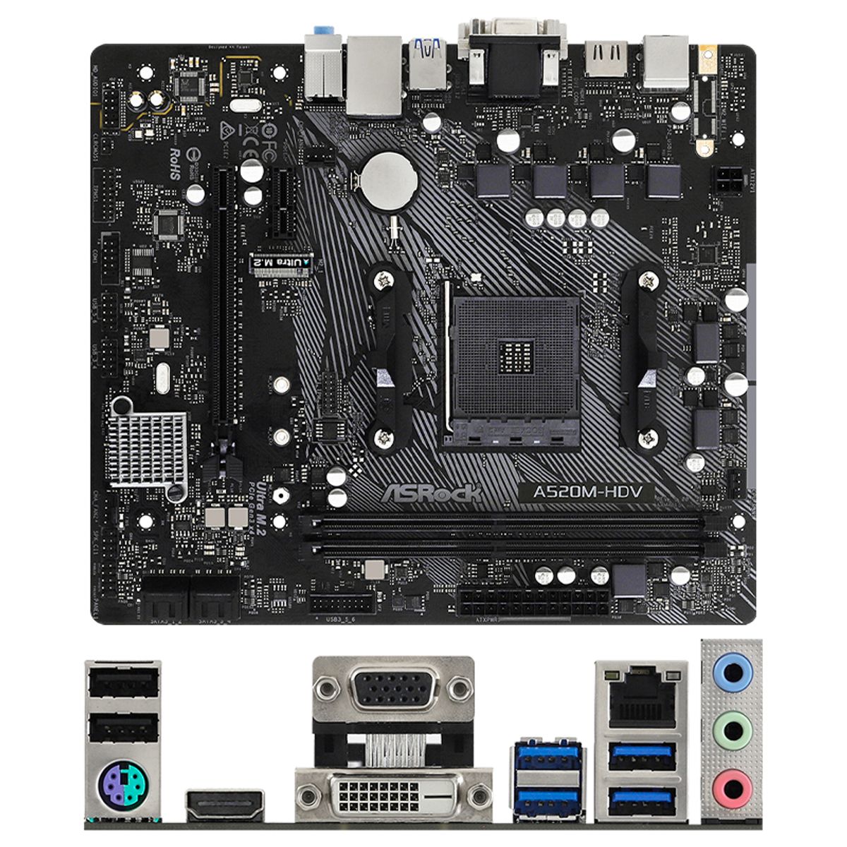 ASROCK - Motherboard ASROCK A520M-HDVA520 Socket AMD AM4 mATX