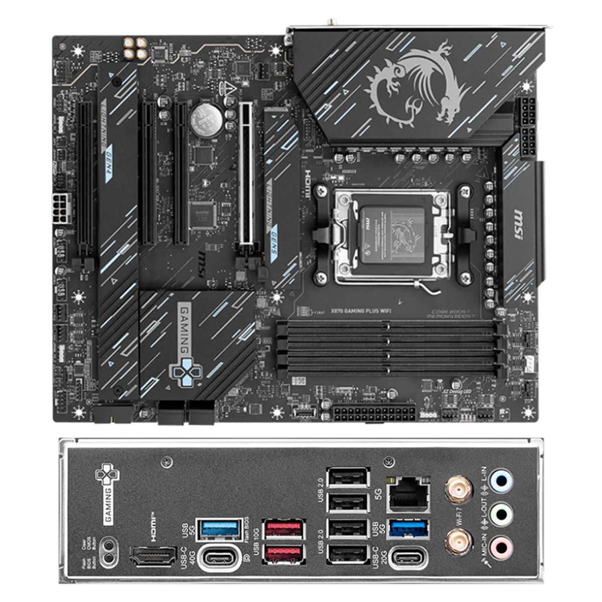 MSI - Motherboard MSI X870 GAMING PLUS WIFIX870 Socket AMD AM5 ATX