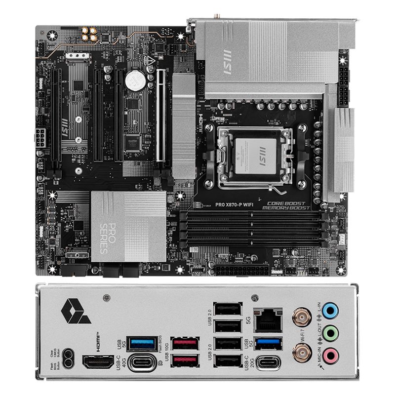 MSI - Motherboard MSI PRO X870-P WIFI X870 Socket AMD AM5 ATX