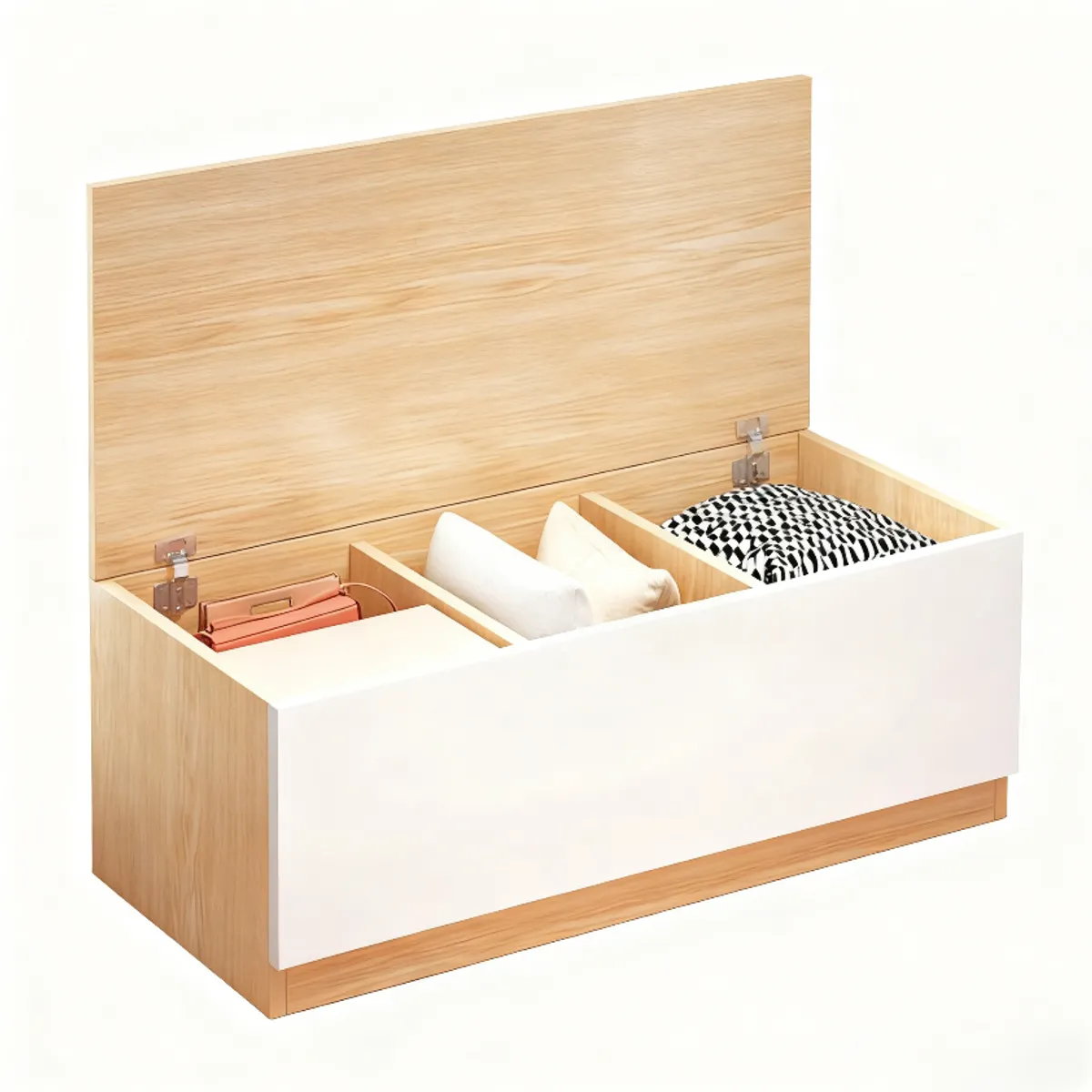 ANYHOGAR - Organizador De Ropa De Madera Estante Dormitorio Bajo ventanal