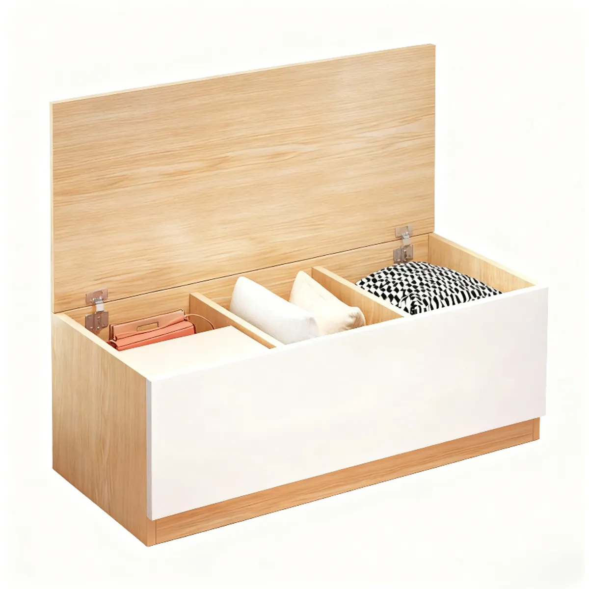 ANYHOGAR - Organizador De Ropa De Madera Estante Dormitorio Bajo ventanal
