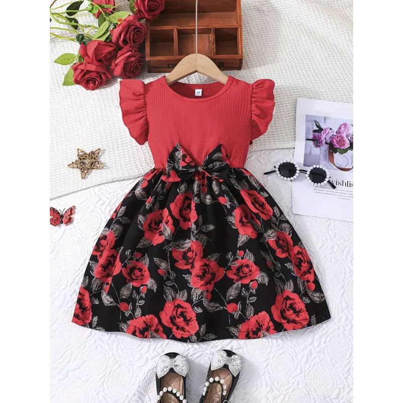 GENERICO - Vestido con estampado floral para niña