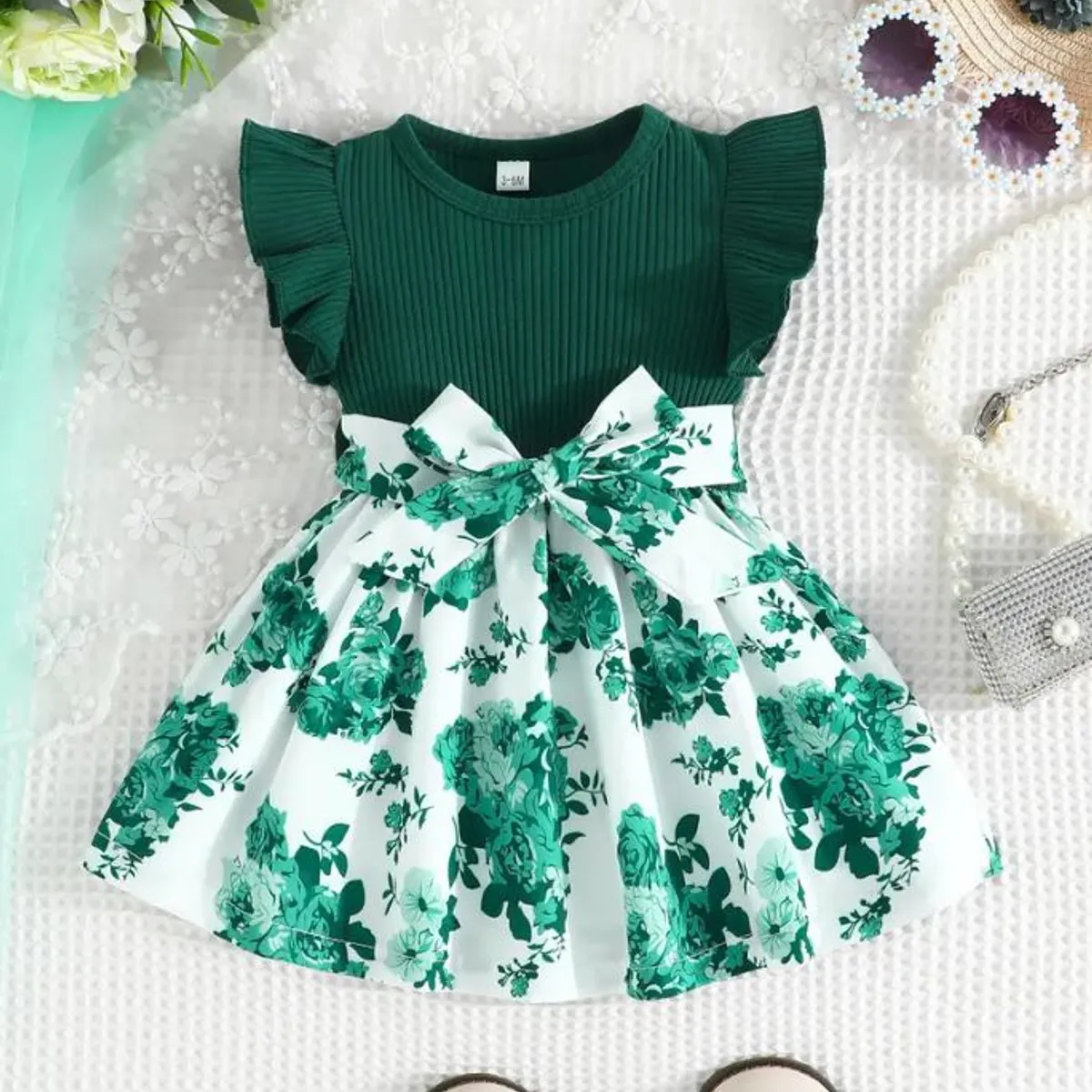 GENERICO - Vestido con estampado floral para niña