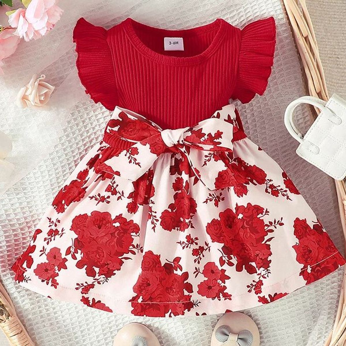GENERICO - Vestido con estampado floral para niña