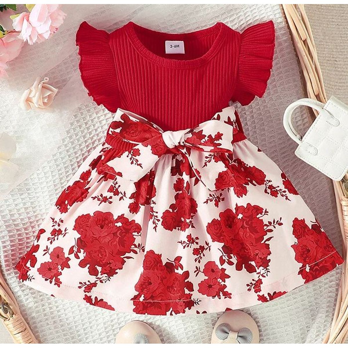 GENERICO - Vestido con estampado floral para niña